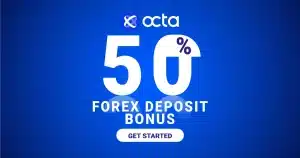 Octa offers a 50% Forex Deposit Bonus for trading