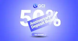 GCI 50% Anniversary Deposit Bonus for trading and earning