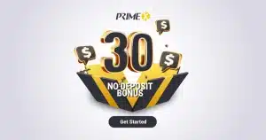 Free Forex $30 No Deposit Bonus offered by PrimeX